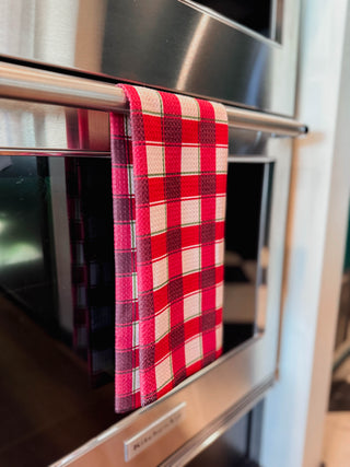 Jingle PlaidTea Towel-Geometry