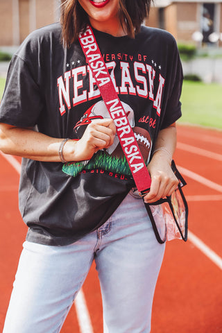 Nebraska Gameday Beaded Strap