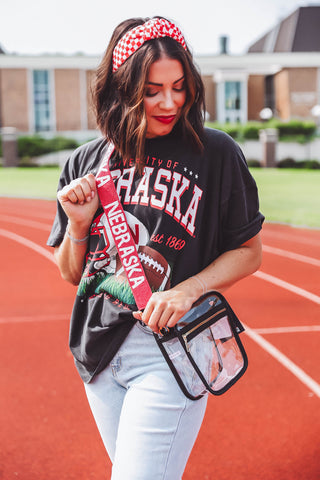 Nebraska Gameday Beaded Strap