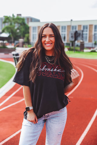 Nebraska Outline Band Tee