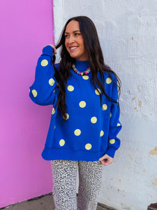Good Things Reversible Polka Dot Mock Neck