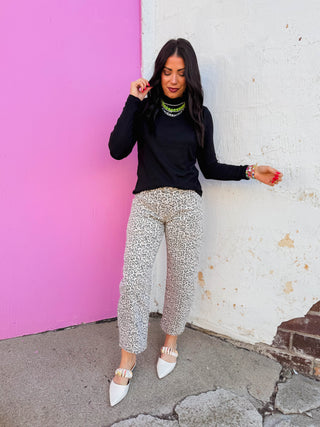 Everyday Mock Neck Top-Black