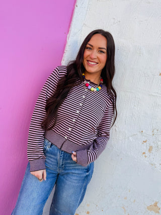 Effortless layering meets timeless style with this Montana Striped Cardigan. Featuring a classic button-front closure and lightweight construction, it's perfect for transitional weather and everyday wear. The charming striped pattern in warm fall tones adds visual interest to any outfit, whether you're dressing up basics or layering over your favorite tee. Soft, comfortable, and versatile—a wardrobe essential for the season ahead.
house of color Summer
