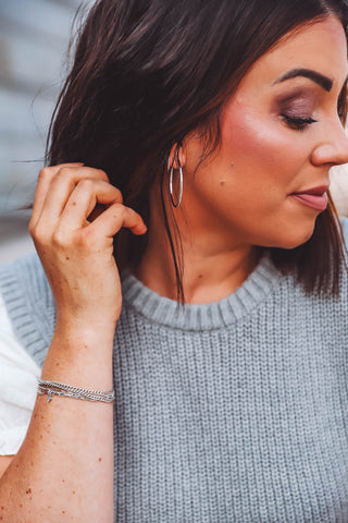 Thin Sliver Hoop Earring