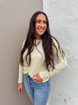 Karter Long Sleeve Top-Banana