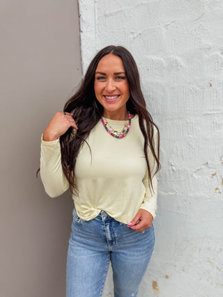 Karter Long Sleeve Top-Banana