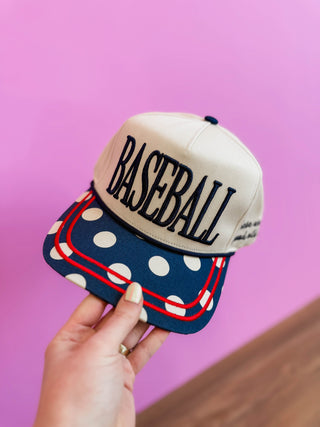 Polka Dot Baseball Trucker Hat