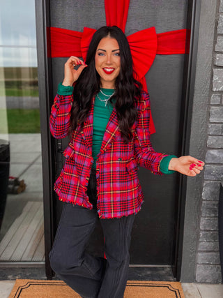 Make a statement this holiday season in the Sleigh Ride Blazer, a striking plaid design that blends festive charm with sophisticated style. Long sleeves provide coverage while metallic detailing adds an eye-catching shimmer. Whether you're heading to a festive gathering or elevating your everyday wardrobe, this blazer is the perfect seasonal standout piece.
shop by color season
house of color Winter