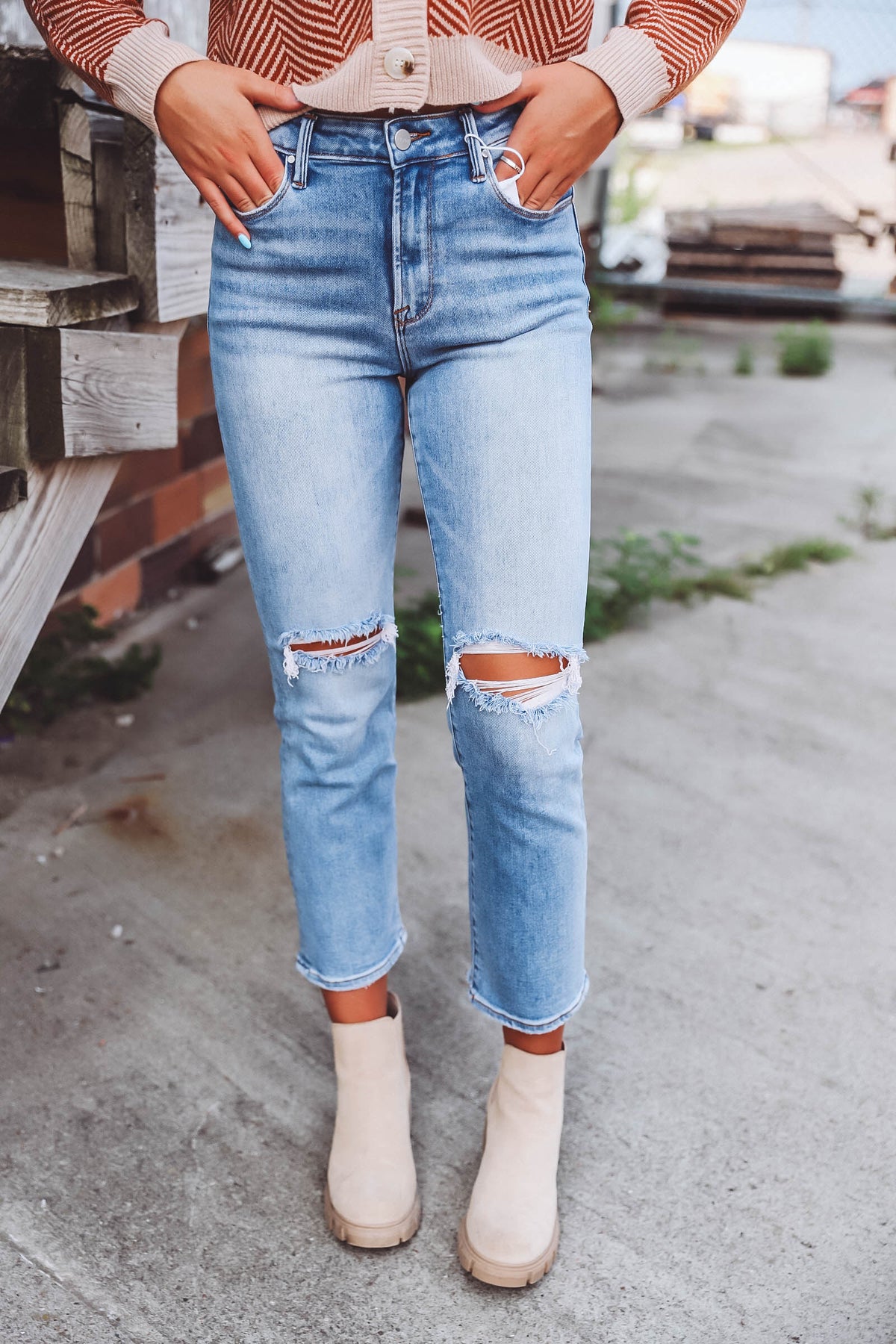 Chelsea High Rise Straight Leg Denim