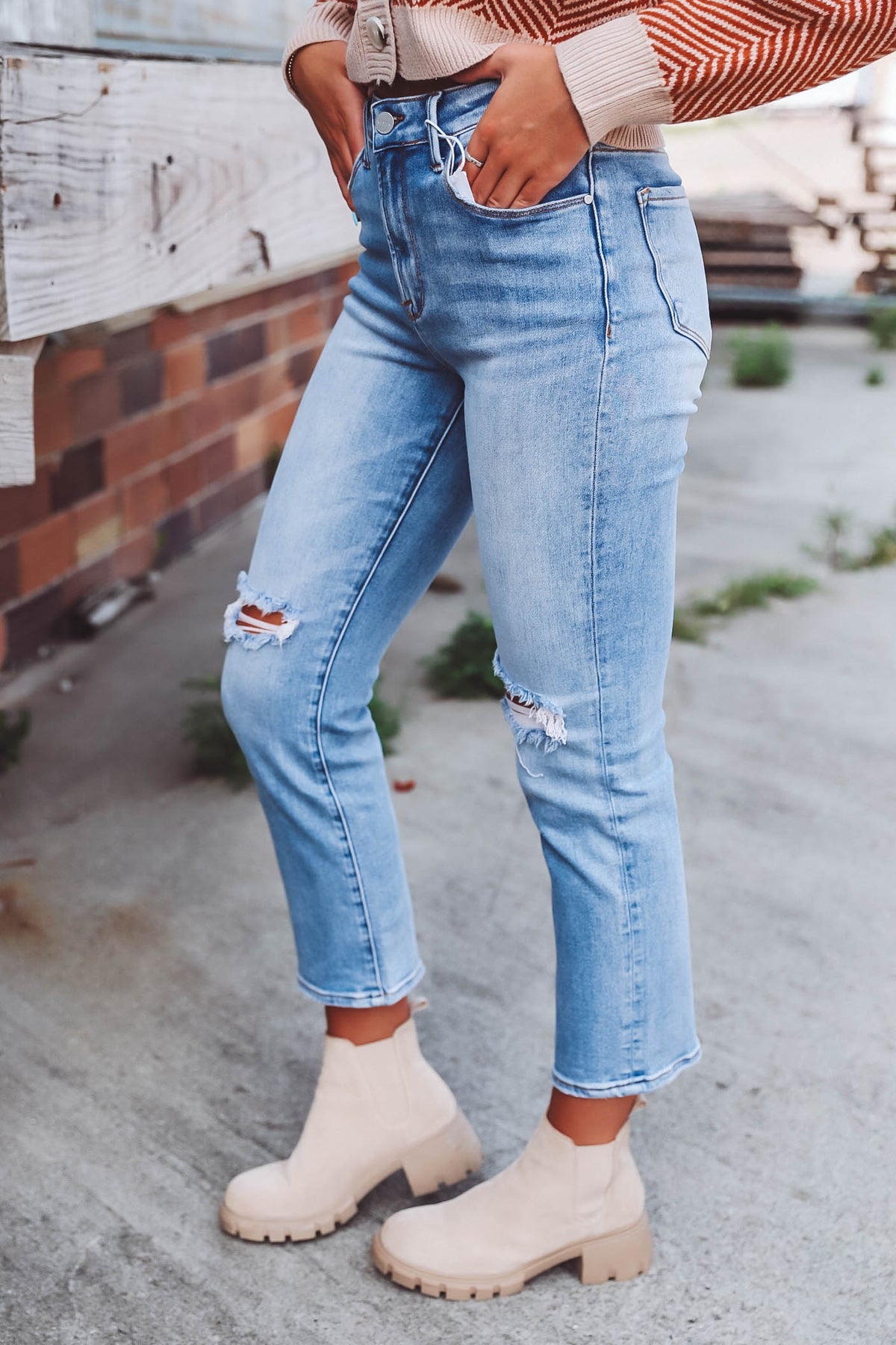 Chelsea High Rise Straight Leg Denim