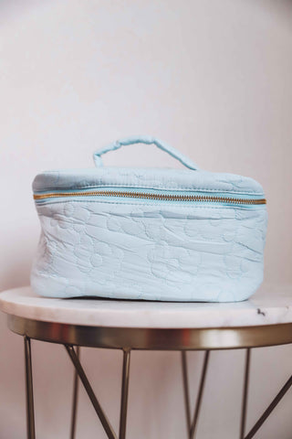 Blue Puff Cosmetic Bag