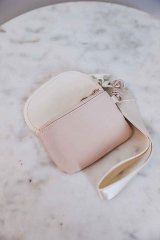 Dual Pouch Wristlet Wallet-Beige/Off White