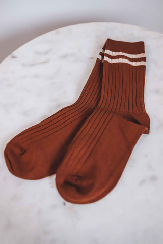 Varsity Socks-Tan