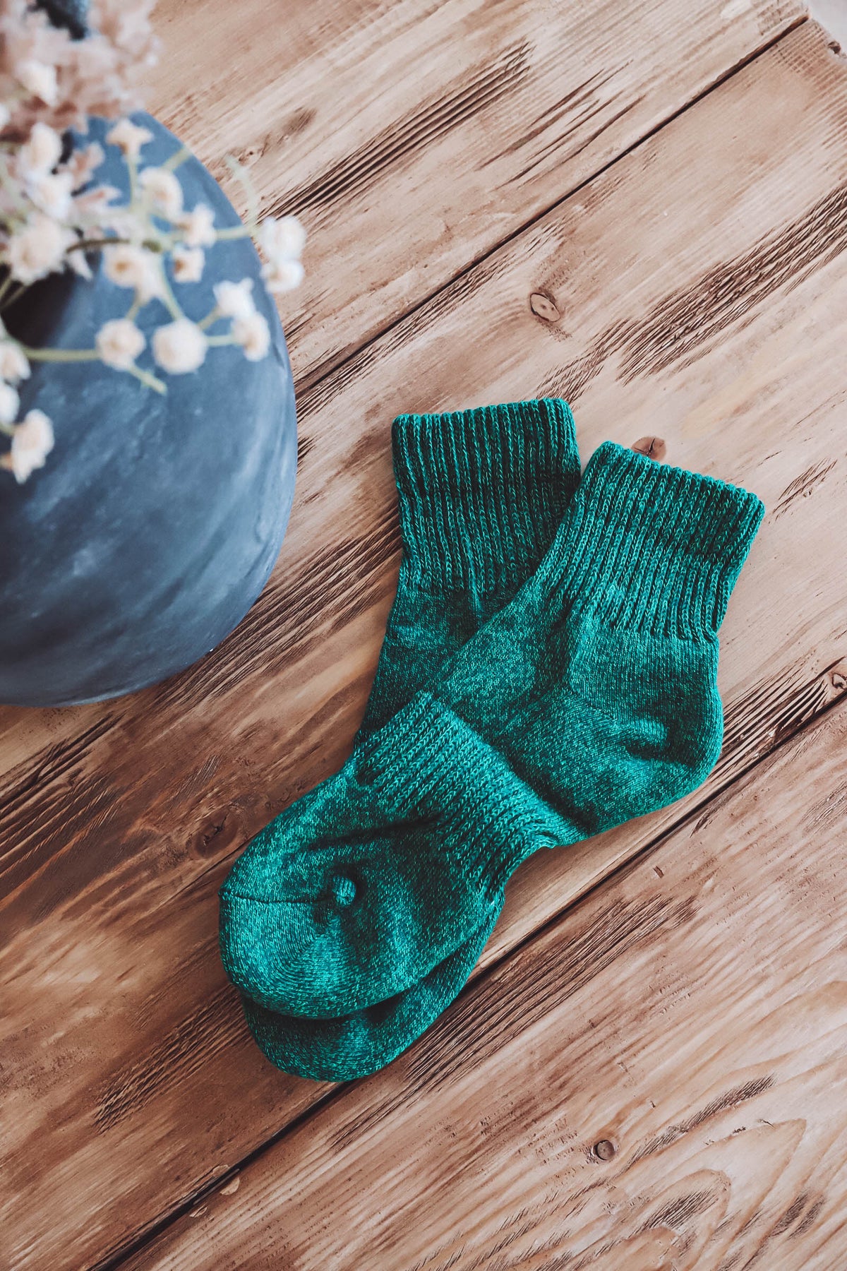 Solid Quarter Socks-Green