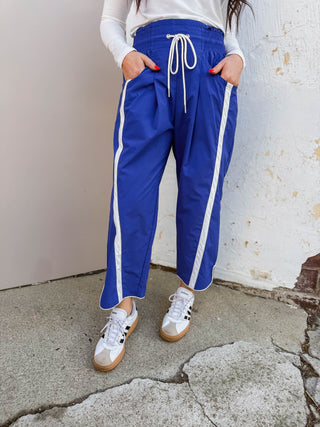 Cool Girl Barrel Pants-Blue