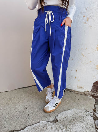 Cool Girl Barrel Pants-Blue