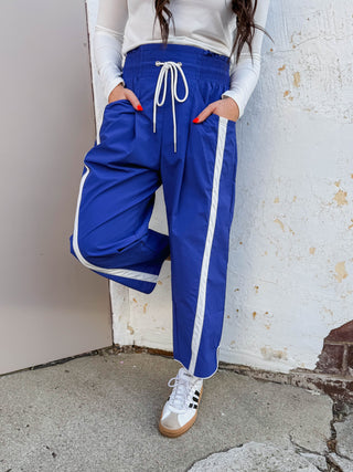 Cool Girl Barrel Pants-Blue