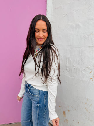 Sadie Long Sleeve Top-Off White