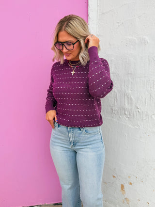 Brynn Sweater-Plum
