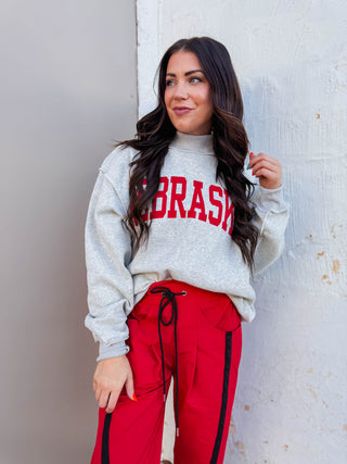 Nebraska Reversible Mock Neck Sweatshirt