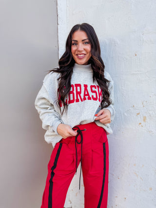 Nebraska Reversible Mock Neck Sweatshirt