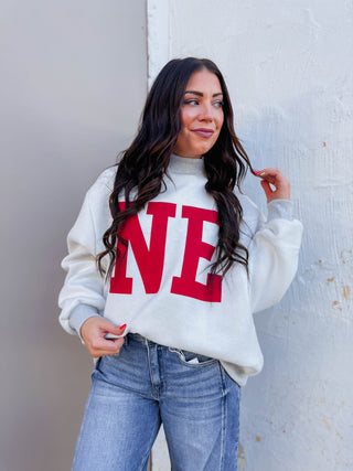Nebraska Reversible Mock Neck Sweatshirt