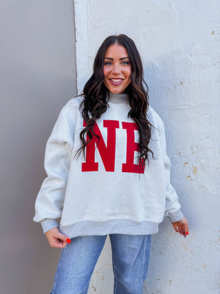 Nebraska Reversible Mock Neck Sweatshirt
