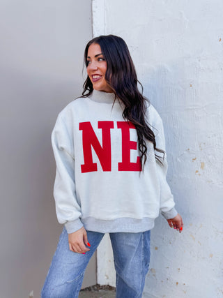 Nebraska Reversible Mock Neck Sweatshirt