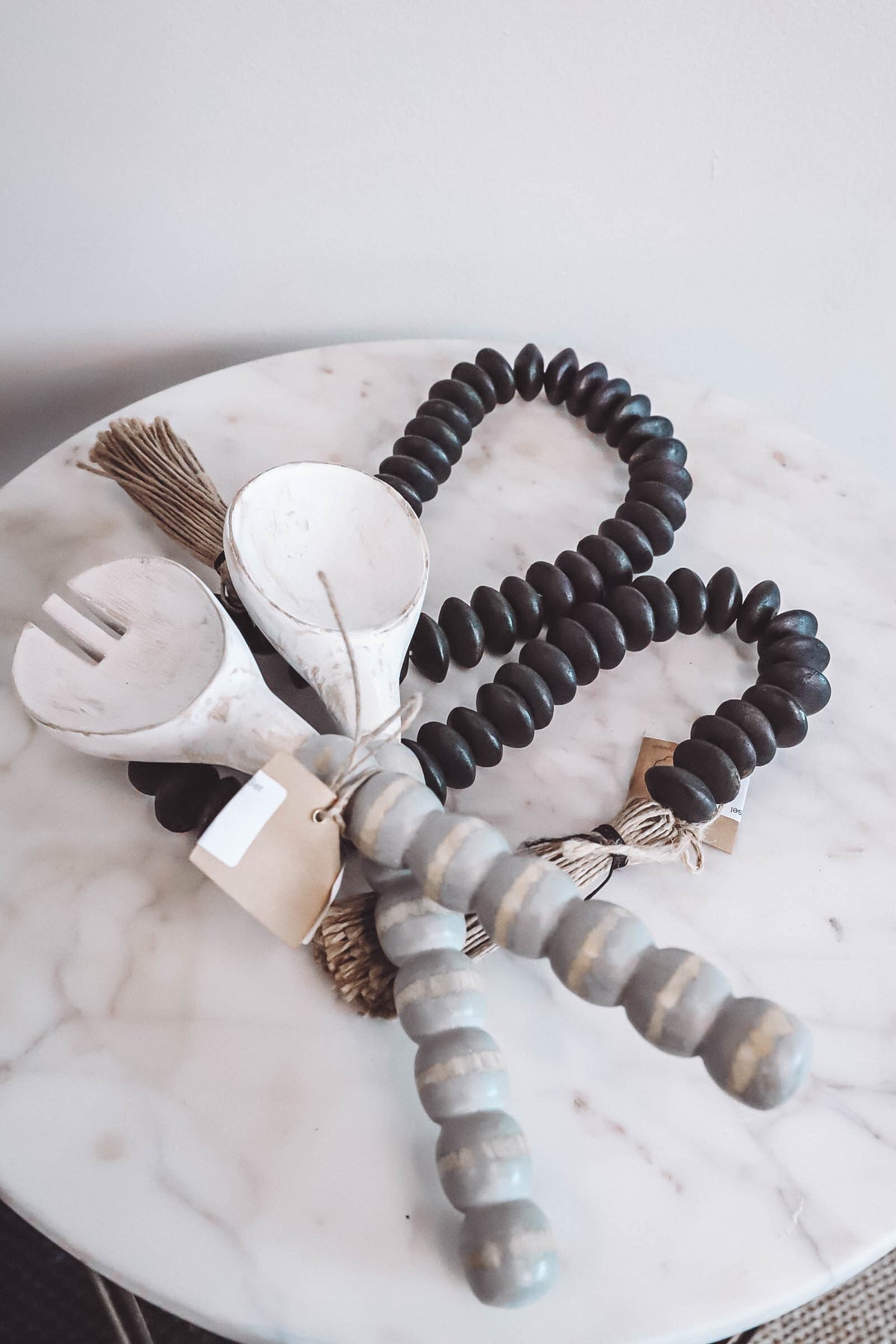 Black Decor Beads with Tassel