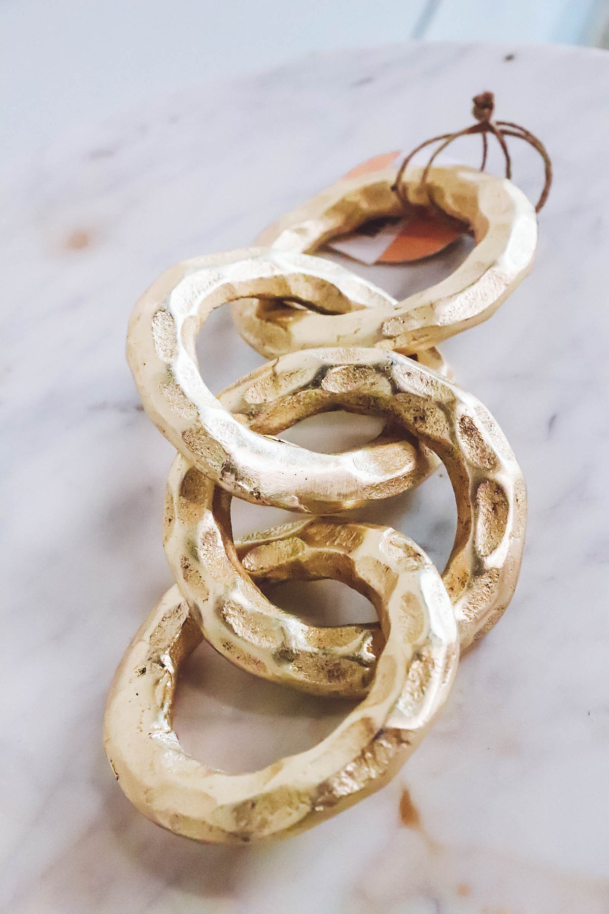 Gold Aluminum Chain Sculpture