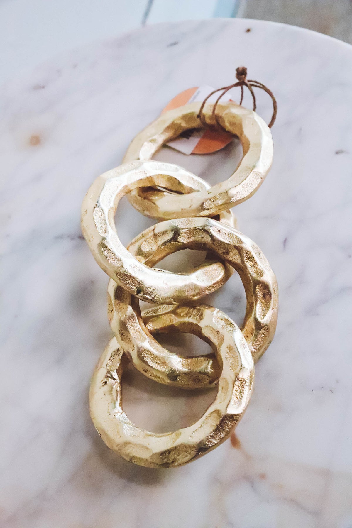 Gold Aluminum Chain Sculpture