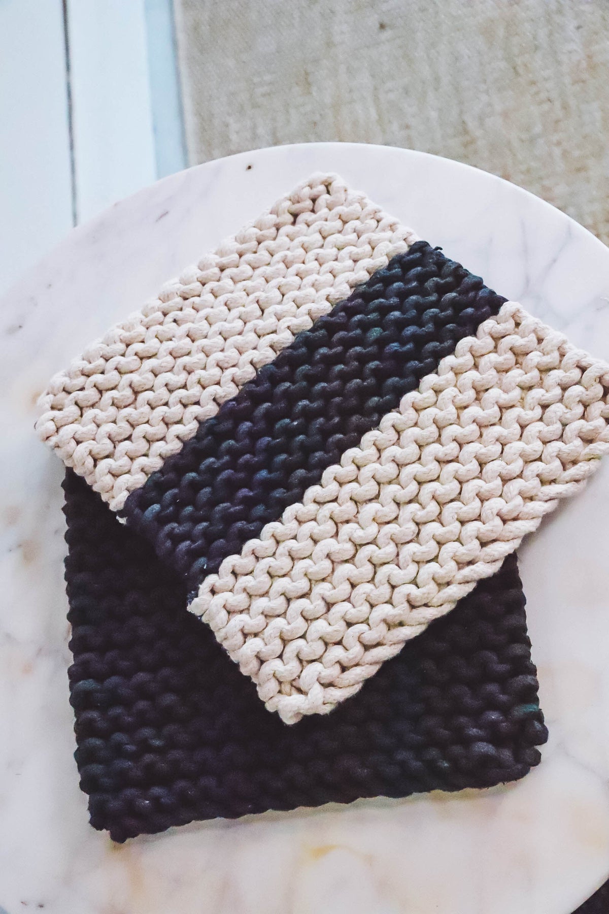 One Stripe Crochet Holder Set