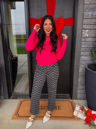 Corrine Sweater-Fuchsia