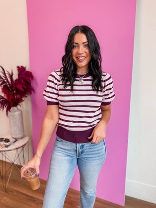 Annabel Striped Knit Top
