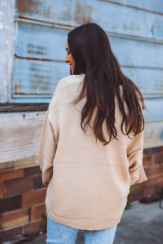 Hazel Cardigan-Taupe