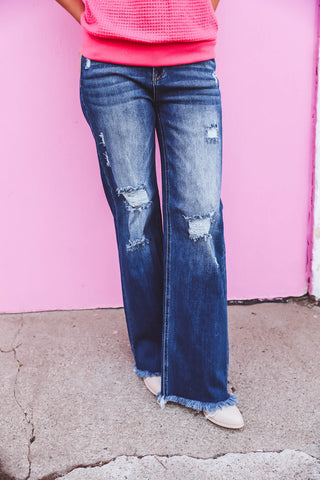 Liz High Rise Wide Leg Denim