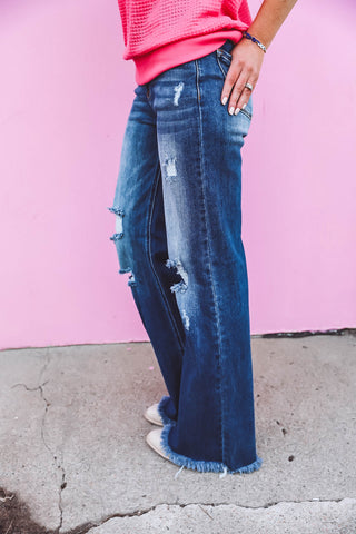 Liz High Rise Wide Leg Denim