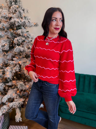 Maeverly Sweater-Red
