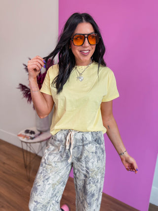 Natalie Oversized Aviator Sunglasses-Black Frame/Amber Lens