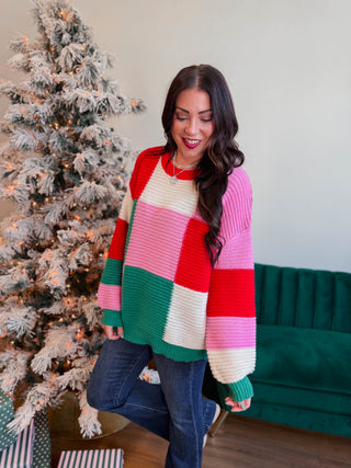 Gabi Color Block Sweater