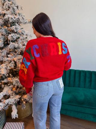 Merry Christmas Patch Sweater
