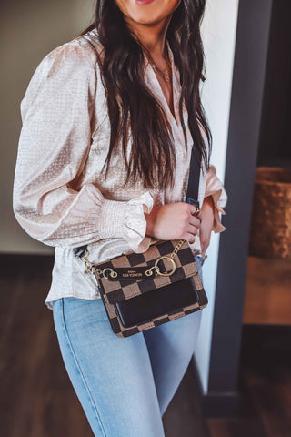 Emma Checkered Crossbody