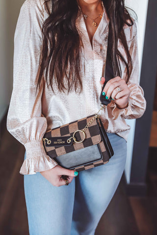 Emma Checkered Crossbody