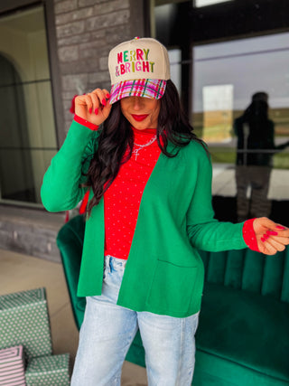 Warm Wishes Cardigan-Green