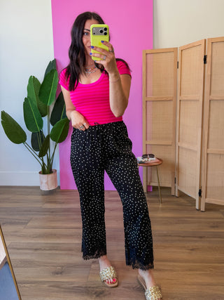 Lace & Luxe Polka Dot Pants