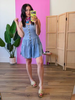 Caroline Denim Romper