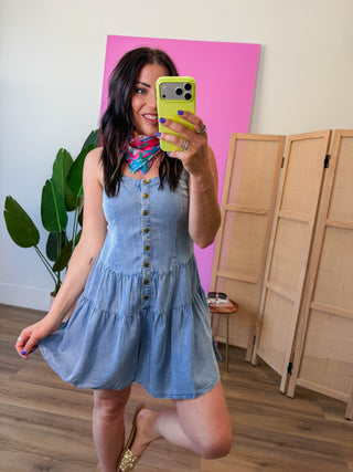 Caroline Denim Romper