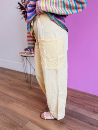 Off The Clock Pants-Yellow