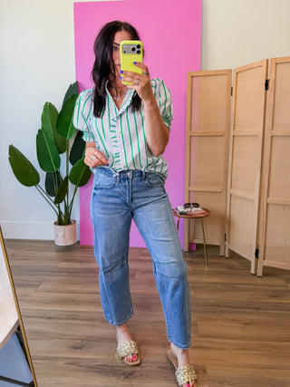 Tate High Rise Barrel Denim