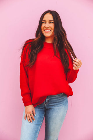 Zoe Sweater-Red